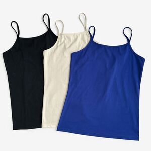 🌴 Cat & Jack Camisole Bundle Girls XL (14/16) – Black, Navy, Ivory
